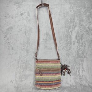The Sak Lucia Women's Crochet Crossbody‎ Purse Colorful Handbag Tote Tassel